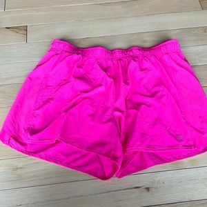 Hot pink running athletic shorts